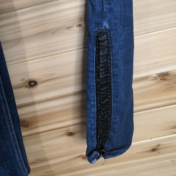 rag & bone Justine Crop Jeans in PrestonLamb Leather Lace Up size 27 - Picture 2 of 11